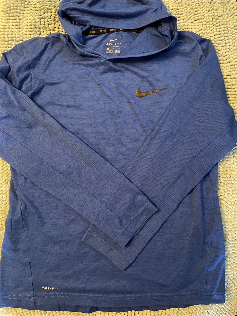 Nike Blue Dri-FIT Long Sleeve Hooded Top